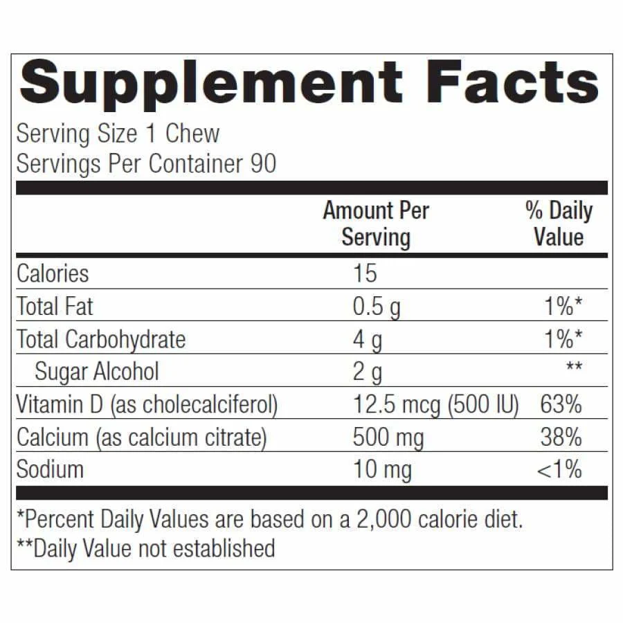Bariatric Advantage Calcium Citrate Chewy Bites 500mg - Image 11
