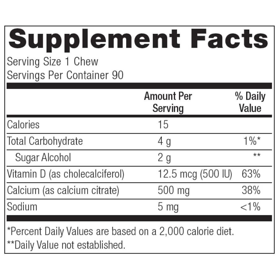 Bariatric Advantage Calcium Citrate Chewy Bites 500mg - Image 14