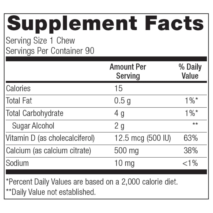 Bariatric Advantage Calcium Citrate Chewy Bites 500mg - Image 25
