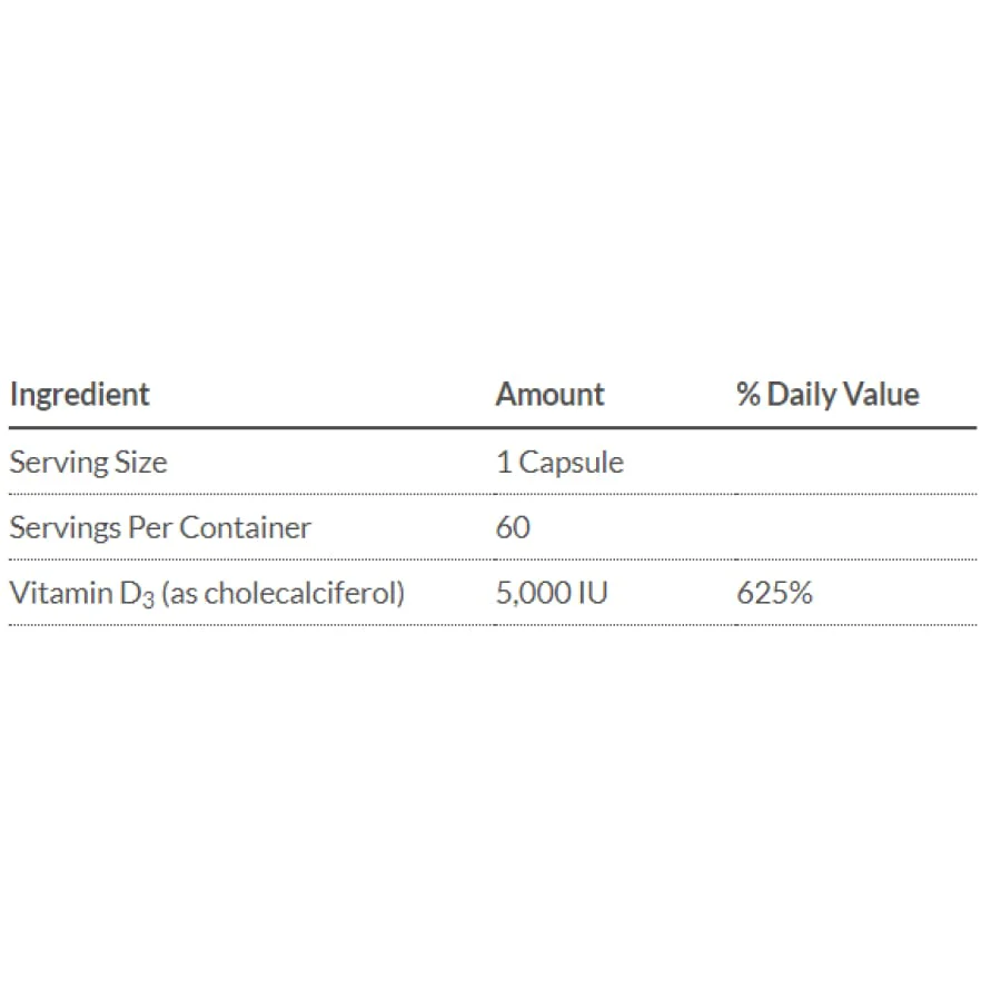 Bariatric Advantage Vitamin D3 Capsules (5,000 IU) - Image 6