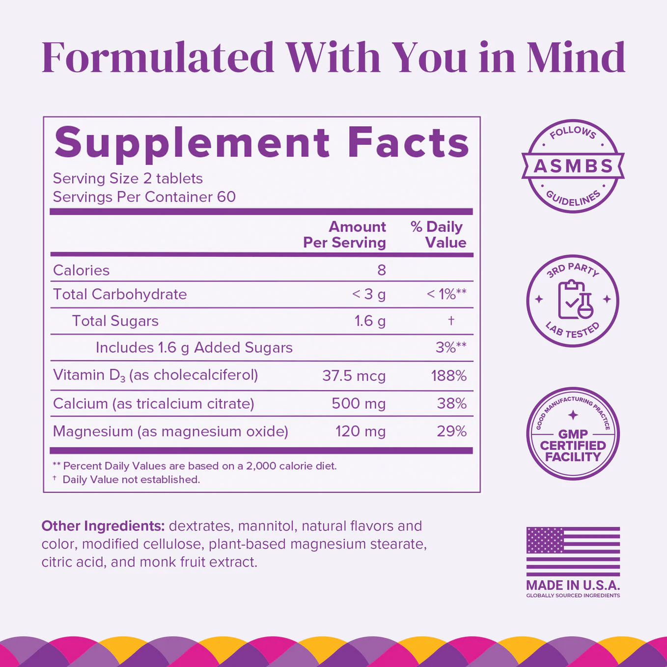 BariMelts Calcium Citrate - 120 Smooth-Dissolving Tablets - Natural Berry Flavor - Image 3