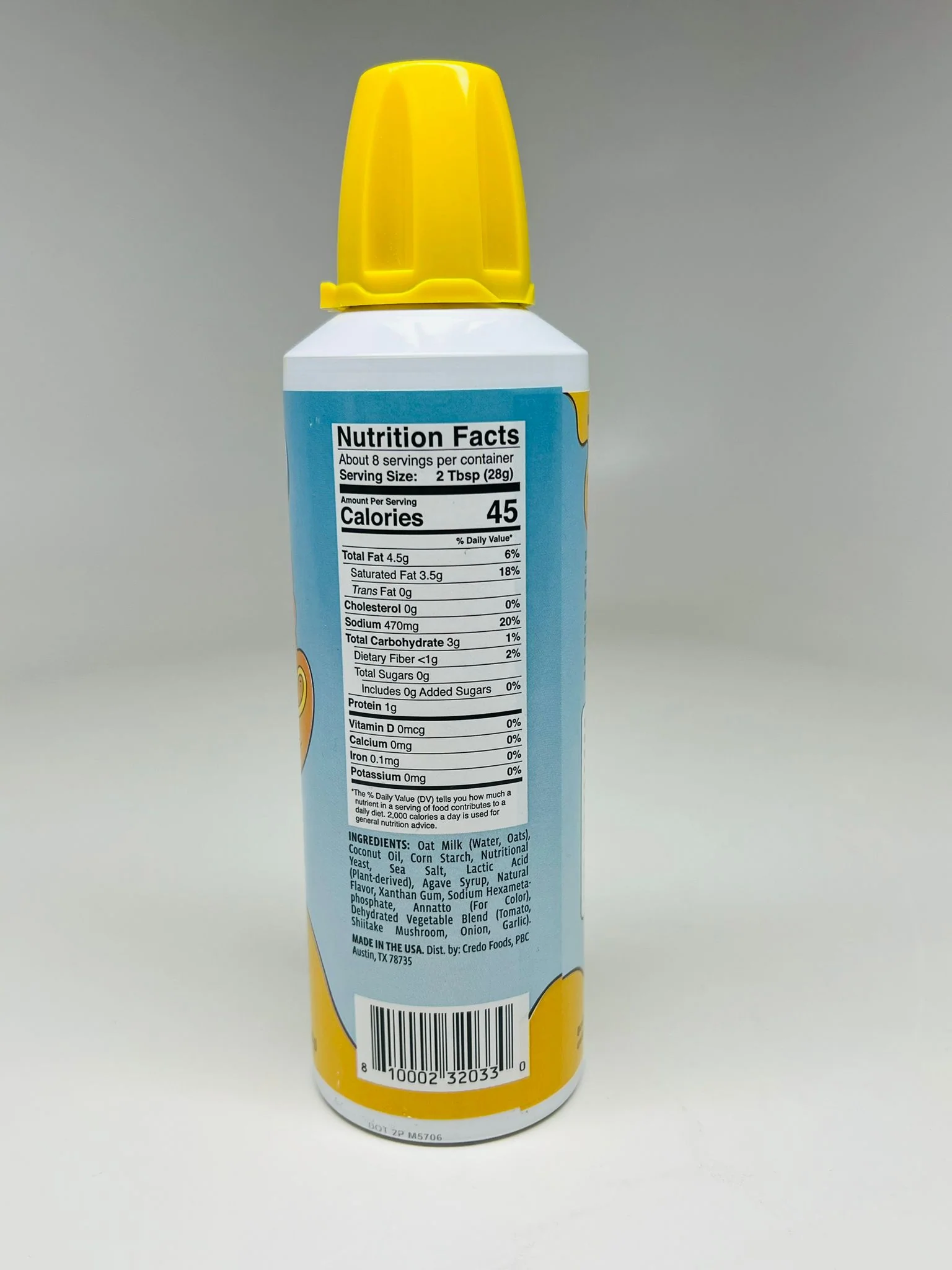 Credo Gluten Free Oat Milk Spray Cheeze - Image 3