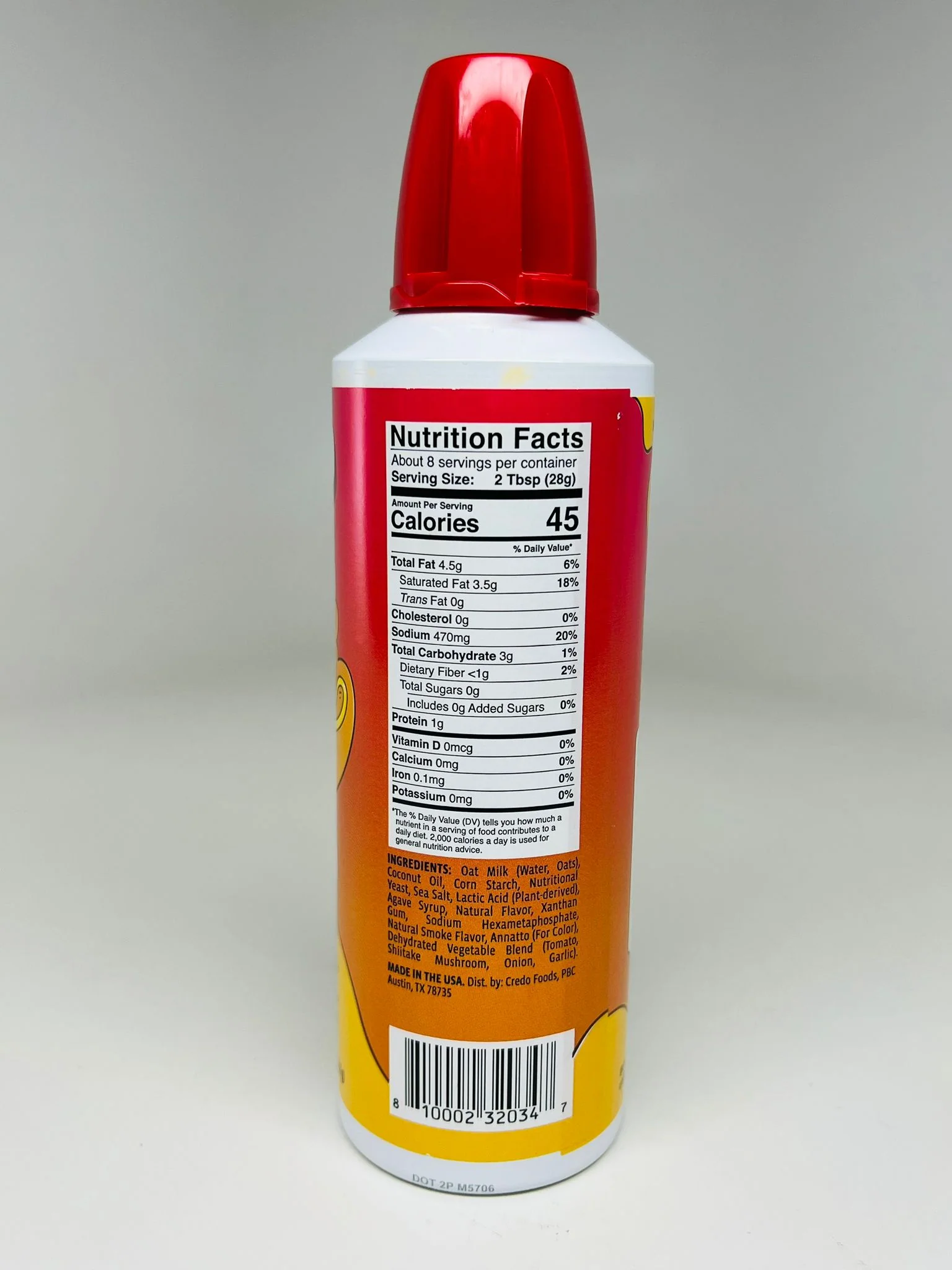 Credo Gluten Free Oat Milk Spray Cheeze - Image 9