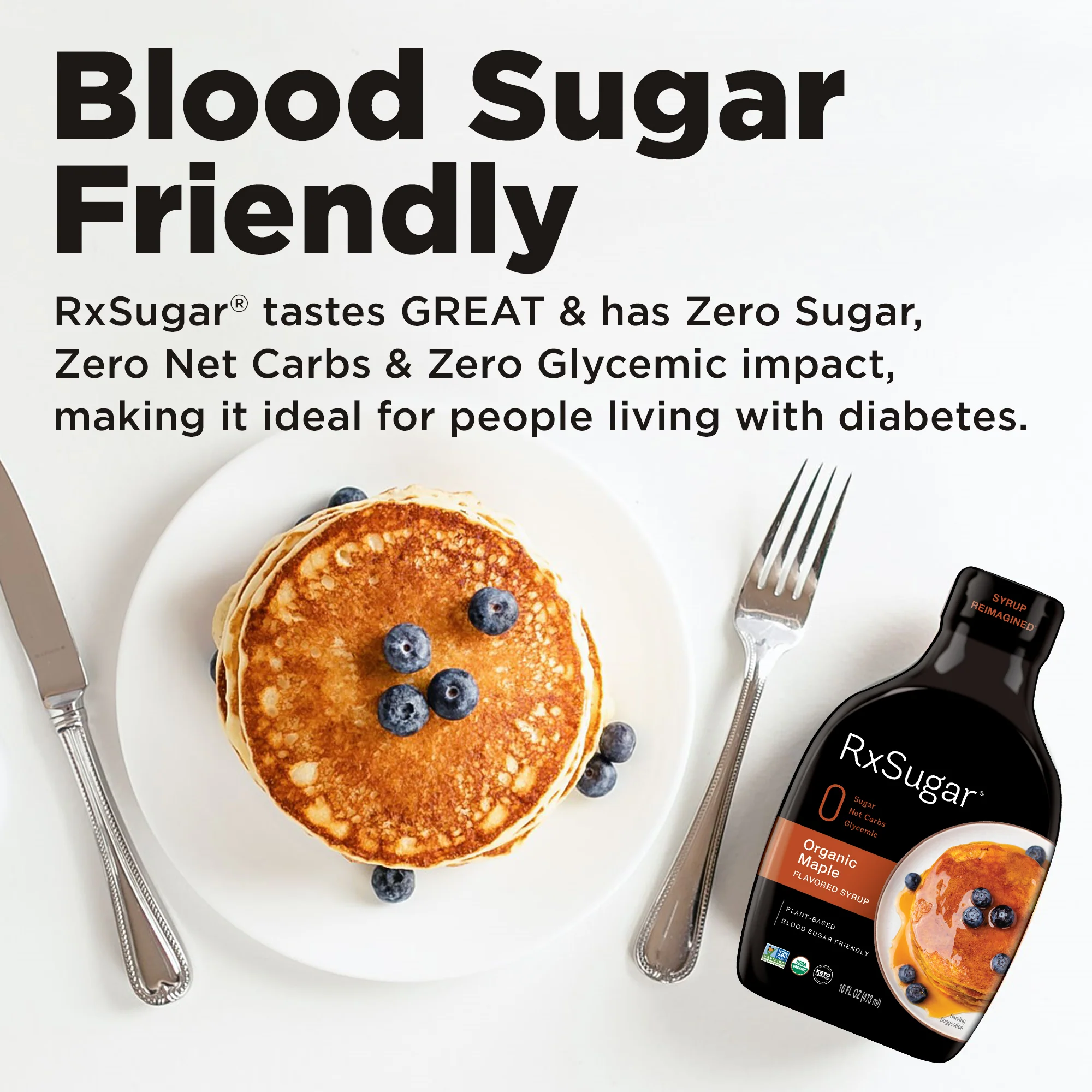 RxSugar Organic Syrup (16 oz) - Pancake - Image 6