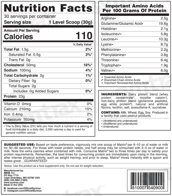 Syntrax Matrix Sustained-Release Protein Blend - Image 21